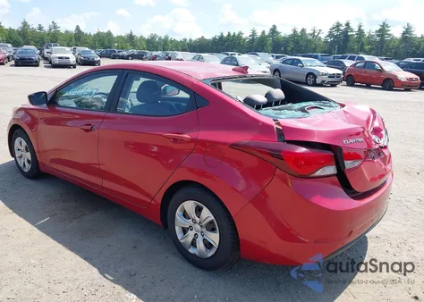 2016 Hyundai Elantra Se z USA, uszkodzony, nr VIN KMHDH4AE2GU557535